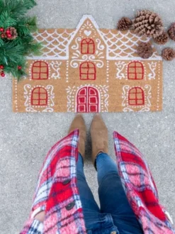 Shiraleah Gingerbread House Holiday Doormat