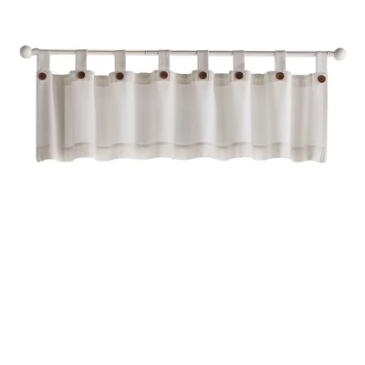 Tucker Solid Button Tab Top Window Kitchen Valance - Elrene Home Fashions 4 Tucker Solid Button Tab Top Window Kitchen Valance - Elrene Home Fashions - Image 2