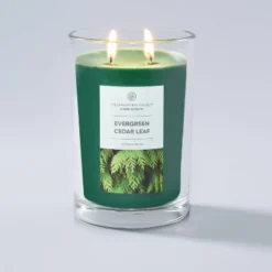 19oz Evergreen Cedar Leaf Jar Candle - Home Scents
