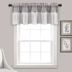 18"x52" Farmhouse Linen Button Window Valance - Lush Décor -Home Shop GUEST ddfe50fc 466d 4ca5 b3b2 1382f73f039b