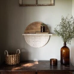 White Wood & Metal Wall Shelf - Foreside Home & Garden -Home Shop GUEST df396ad8 7341 4acb 9e4c bbe649f15f67