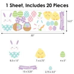 Big Dot Of Happiness Spring Easter Bunny - Peel And Stick Nursery And Home Decor Vinyl Wall Art Stickers - Wall Decals - Set Of 20 13 Big Dot Of Happiness Spring Easter Bunny - Peel And Stick Nursery And Home Decor Vinyl Wall Art Stickers - Wall Decals - Set Of 20 -Home Shop GUEST e035f155 bc06 455f 9852 9a0914bfca7e