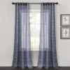 Home Boutique Farmhouse Textured Back Tab/Rod Pocket Sheer Window Curtain Panels Navy 38x84 Set -Home Shop GUEST e0556279 8cdd 4615 ad60 c438b416b867