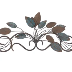 10" X 35" Metal Leaf Wall Decor Blue - Olivia & May -Home Shop GUEST e0872653 4dab 4b96 b464 333259a2f960