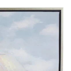 Canvas Landscape Barn Framed Wall Art With Silver Frame Multi Colored - Olivia & May -Home Shop GUEST e18f7ea5 f435 4cbc 9a89 f522dec39ec8