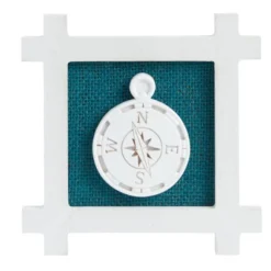 Okuna Outpost 4 Pack Coastal Decor For Home, Hanging Nautical Wall Decorations For Beach Theme Bathroom, 5.9 X 5.9 In, White, Blue -Home Shop GUEST e206f034 d217 480a a2f3 a58fab9cbb8b