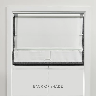 Exclusive Home Frontera 100% Blackout Roman Shade, 23"x64", Natural/Taupe 6 Exclusive Home Frontera 100% Blackout Roman Shade, 23"x64", Natural/Taupe - Image 4