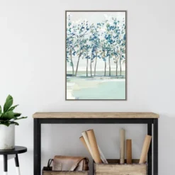 22" X 33" Blue Tree Ridge I By Isabelle Z Framed Canvas Wall Art Gray Wash - Amanti Art -Home Shop GUEST e3487ebb 6f43 4731 a706 f0d51b7493bf