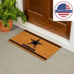 Evergreen Dallas Cowboys Logo Turf Mat, Brown- 28 X 16 Inches Indoor Outdoor Doormat -Home Shop GUEST eb357eda b26e 40b9 bc9e deeec1969a0f