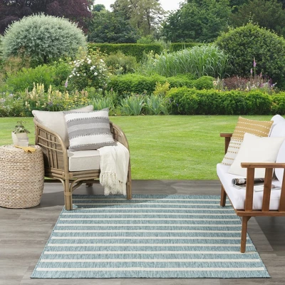 Nourison Positano Modern Stripes Flatweave Outdoor Rug 9 Nourison Positano Modern Stripes Flatweave Outdoor Rug - Image 7