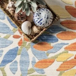 NuLOOM Rosana Floral Machine Washable Indoor/Outdoor Area Rug -Home Shop GUEST ebc23b71 60c0 44b5 9822 230d33acde83