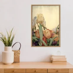 16" X 23" Garden Fantasy I Tulip Framed Canvas Wall Art - Amanti Art -Home Shop GUEST ecae78dc 4ff1 4806 a399 6c2dc667dec3