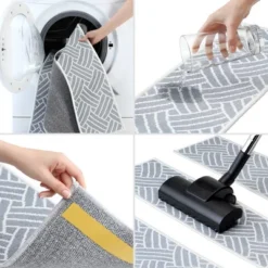 SussexHome Drop Design Cotton Anti-Slip Stair Treads, 9” X 28“ -Home Shop GUEST eed3730e a6d1 4597 a6e7 4c691e6bbfdd