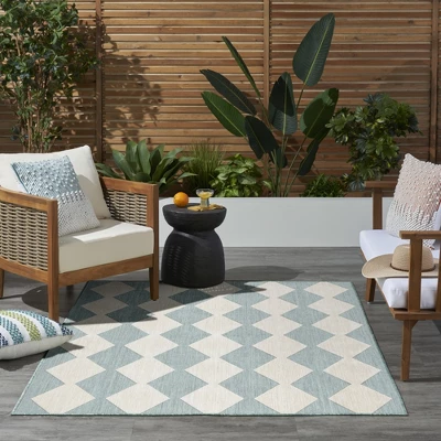 Nourison Positano Modern Diamond Outdoor Rug 3 Nourison Positano Modern Diamond Outdoor Rug
