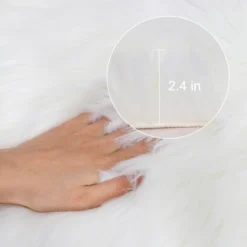 PiccoCasa Artificial Animal Wool Modern Floor Mats 1 Pc -Home Shop GUEST f02814cd 33fa 468a a8af e1016621653e