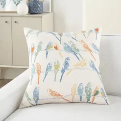 Waverly Bird 20" X 20" Multicolor Indoor/Outdoor Throw Pillow -Home Shop GUEST f0c032d9 6390 41da b62f 39ef9c07d8a0