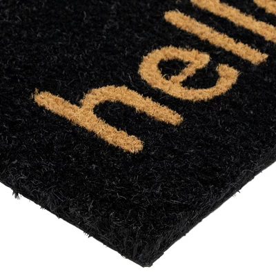 Northlight Black Coir "Hello" Outdoor Doormat 18" X 30" 6 Northlight Black Coir "Hello" Outdoor Doormat 18" X 30" - Image 4