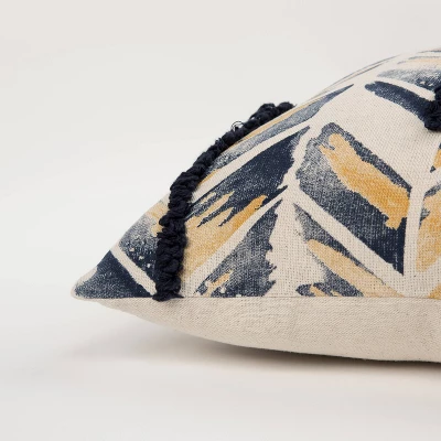 20"x20" Oversize Chevron Poly Filled Square Throw Pillow Gold - Rizzy Home 6 20"x20" Oversize Chevron Poly Filled Square Throw Pillow Gold - Rizzy Home - Image 4