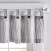 Tucker Ticking Stripe Button Tab Top Window Kitchen Valance - Elrene Home Fashions -Home Shop GUEST f4077f4c 4980 4c62 9913 713ec95eaf04