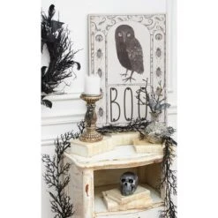 Gallerie II Boo Owl Halloween Light-Up Led Wall Art Decor Decoration 15.75 X 0.98 X 23.75 Inches.