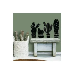 Geo Cactus Peel And Stick Wall Decal Black - RoomMates -Home Shop GUEST f614f88d ea80 482c ab22 49193ed443fb