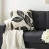 20"x20" Oversize Embroidered Leaves Square Throw Pillow - Mina Victory -Home Shop GUEST f6d45b6c 148c 4ada 9bbb 3f63f8aa0b82
