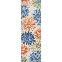 NuLOOM Rosana Floral Machine Washable Indoor/Outdoor Area Rug -Home Shop GUEST f7016a4d 3184 48d3 9a88 095d97bbe701