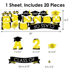 Big Dot Of Happiness Yellow Class Of 2023 Graduation Party Wall Decals Set Of 20 -Home Shop GUEST f7e663ca 8b71 4aa8 9eac 195bb235c227