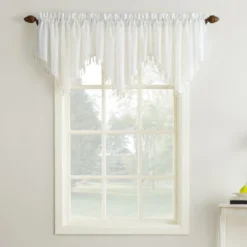 24"x51" Erica Crushed Sheer Voile Ascot Valance - No. 918 -Home Shop GUEST f8deefb4 51f5 4025 8ee5 e5d94f22cde7