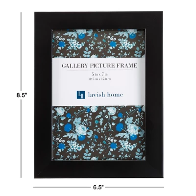 Picture Frame With Stand & Hanging Hooks Black 5"x7" 6pk - Lavish Home 3 Picture Frame With Stand & Hanging Hooks Black 5"x7" 6pk - Lavish Home