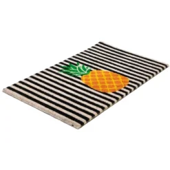 Northlight Ivory And Orange Pineapple Striped Natural Coir Outdoor Doormat 18" X 30" -Home Shop GUEST fb8b3f09 02d5 4548 9a3a e3599afe0d31