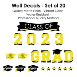 Big Dot Of Happiness Yellow Class Of 2023 Graduation Party Wall Decals Set Of 20 -Home Shop GUEST fc1cf391 f886 440b 8d94 d4827a67dee9