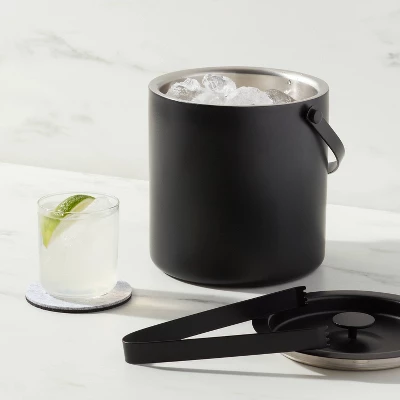 94oz Metal Ice Bucket Black - Threshold™ 2 94oz Metal Ice Bucket Black - Threshold™