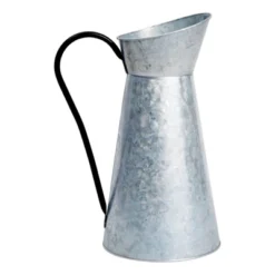 Juvale Rustic-Style Galvanized Pitcher Vase With Handle, Metal Watering Can For Farmhouse-Style Home Decor, Table Centerpieces, 12 In -Home Shop GUEST fda03727 dcae 4f1b 8f2b 07b99267b34c