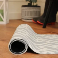 2'x3' ColorStar Deco Grid Door Mat Silver - Bungalow Flooring -Home Shop GUEST ff5be69d 3402 4f39 af3f 6394ddb7a214